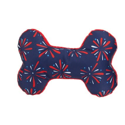 Top Paw® Juguete de hueso de peluche para perro, con chirriador