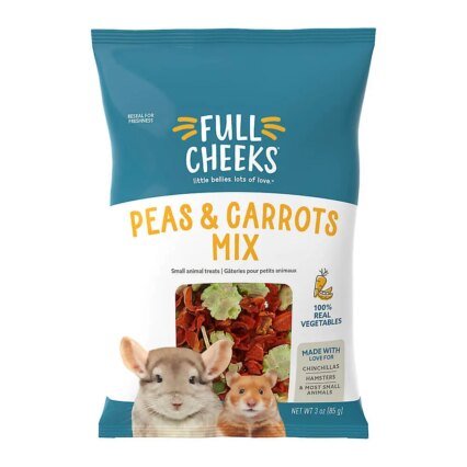Full Cheeks Mezcla de chícharos y zanahorias para mascotas pequeñas